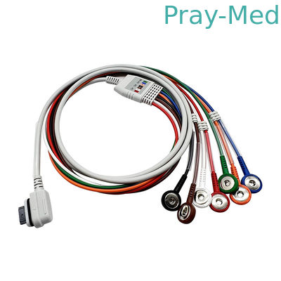 شراء GE Seer 7 Leads Holter Recorder ECG Cable AHA Snap ECG المريض كابل التصنيع عبر الإنترنت