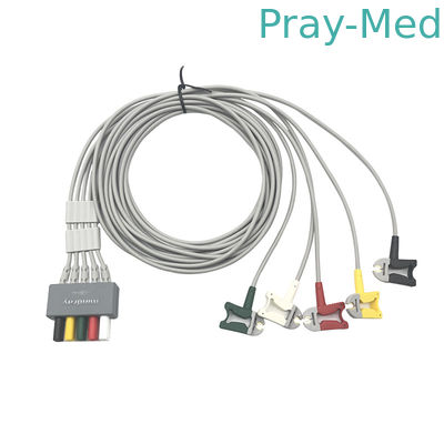 شراء الأصلي Mindray EL6501B 5 الرصاص ECG Leadwires TPU سترة AHA / IEC التصنيع عبر الإنترنت