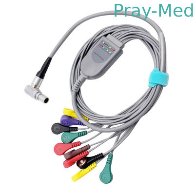 شراء GE CM3000 10 Pin 10 Lead ECG Holter Cable 0.9m Snap Connector التصنيع عبر الإنترنت
