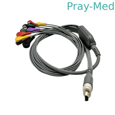 متوافق مع Nalong RAGE-12 ECG Holter Cable 10 مادة TPU الرصاص