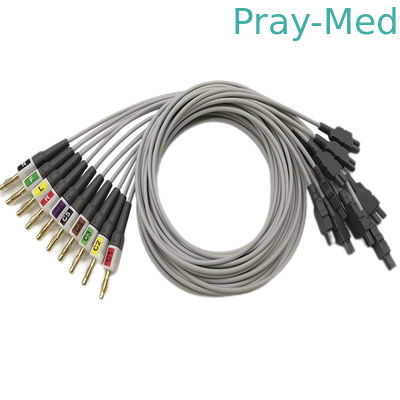 GE CAM 14 EKG ECG سلك الرصاص TPU 0.9M 2016032-001 مع محول الموز / المشبك
