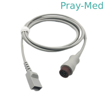 12 دبوس محول Ibp كابل Mindray T5 / T6 / T7 / T8 3m / 10ft 001C-30-70757
