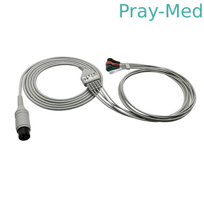متوافقة كابل Mindray ECG سلك 6 دبوس 3 أو 5 يؤدي Pm8000 Pm9000