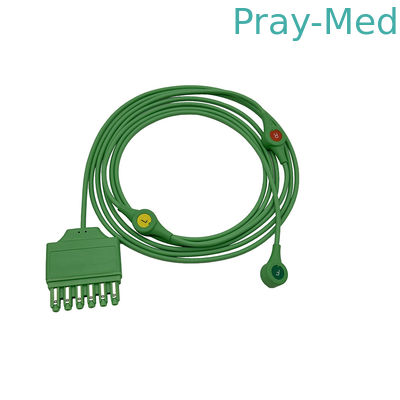 قابلة لإعادة الاستخدام Drager 3 Leadwire ECG كابل MonoLead ECG Leadwire Snap MS14555