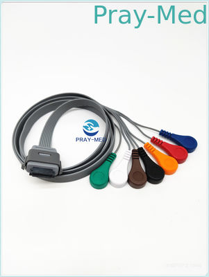 Biiedical BI9800 / BI9000 Holter Ecg Cable 7 Lead 26 Pin متوافق مع Edan