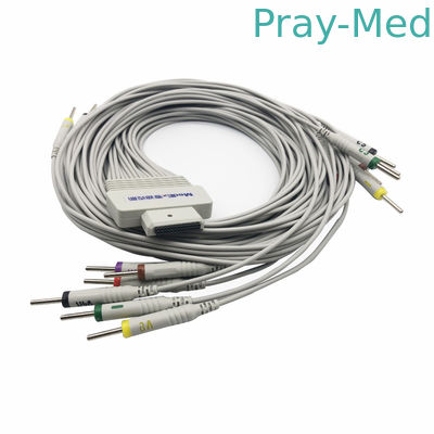 Medex 26 دبوس 3.0 Din ECG كابل المريض 16 سلك الرصاص سترة TPU