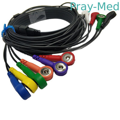كابل Schiller Ecg Holter متوافق مع MS-12 Blue 10 جاكيت TPU المفاجئة