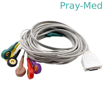 Biocare IE10 19 دبوس كابل هولتر ECG 10 الرصاص موصل المفاجئة سترة TPU