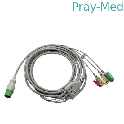 MEK Direct Connect 3/5 Leads Ecg Cable Clip IEC / AHA موصل 6 سنون ،