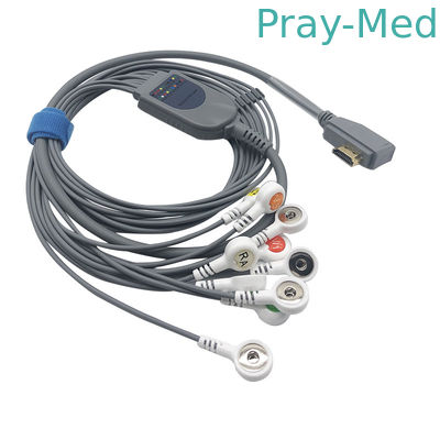 ECG 10 Lead 1.1m Ecg Wires For Smart Holter Recording System HDMI موصل