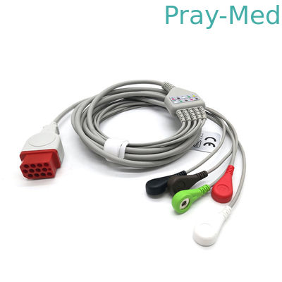 12 دبوس 5 يقود كابل المريض ECG المتوافق مع Bionet BM5 BM7