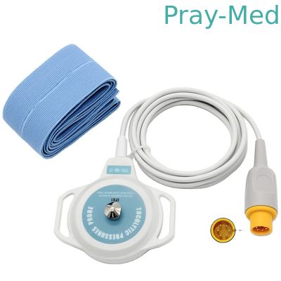 جهاز مراقبة الجنين الأمريكي Toco Transducer 6pin Connector 2.2m كابل TPU رمادي