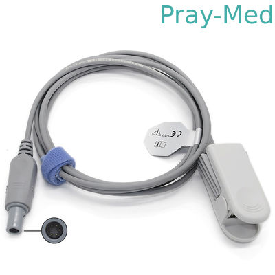 Edan Adult Spo2 Sensor 6pin موصل 60 درجة 3m كابل سترة TPU